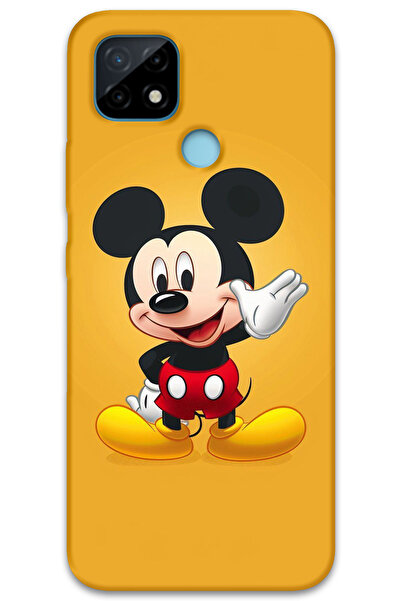 MRCİLETİSİM غطاء خلفي لهاتف Realme C21 بنمط HD مطبوع - ميكي 3