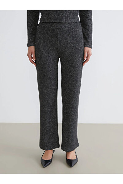 LC Waikiki بنطال LCW Comfort Anthracite للسيدات بخصر مطاطي