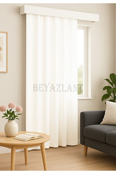 BEYAZLANT BEYAZ SATEN GÜNEŞLİK (TÜL PERDE VE FON) ALTINA HER KOMBİNE YAKIŞIR ! TÜM ODALARA EN ÇOK SATILAN