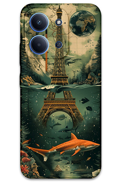 MRCİLETİSİM Xiaomi Redmi 15C 5g Case Hd Pattern Printed Back Cover - Art Eiffel Tower