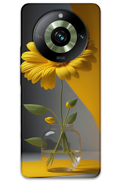 MRCİLETİSİM غطاء خلفي لهاتف Realme 11 Pro Plus بنمط HD مطبوع - زهرة الفانوس
