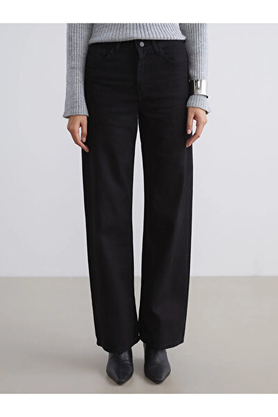 LC Waikiki Lcw Vision Black Wideleg Women's Jean Pants