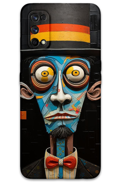 MRCİLETİSİM غطاء خلفي لهاتف Realme 7 Pro بنمط HD مطبوع - صراخ صامت