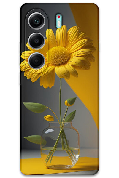 MRCİLETİSİM غطاء خلفي لهاتف تكنو كامون 40 برو بنمط عالي الدقة مطبوع - زهرة ال...