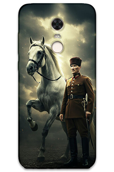 MRCİLETİSİM غطاء خلفي لهاتف Xiaomi Redmi 5 Plus بنمط HD مطبوع - أتاتورك شيمبك