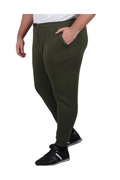 MocGrande Large Size 3Ip Classic Sweatpants 22515 Khaki