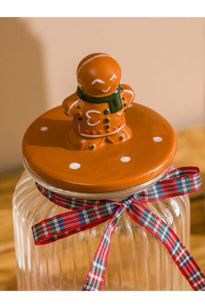 LC Waikiki Sparkling Choices from Shining Store |   Cookie Man Glass Jar with Lid 950 ml
