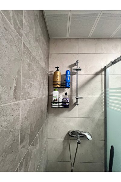 wesken Metal paslanmaz 2 li banyo düş rafı