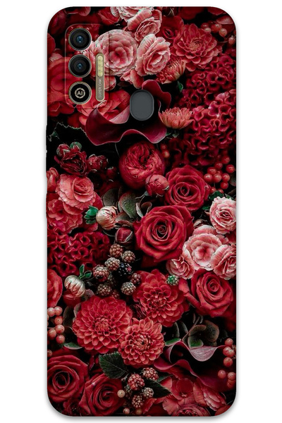 MRCİLETİSİM غطاء خلفي لهاتف تكنو سبارك 7T بنمط HD مطبوع - ورود