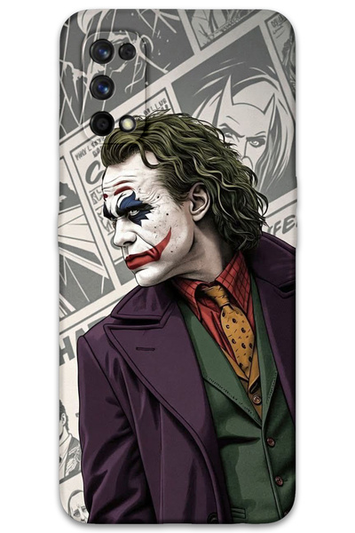 MRCİLETİSİM غطاء خلفي لهاتف Realme 7 Pro مطبوع بنمط HD - جوكر