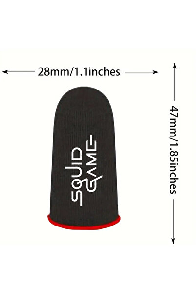 İMEXTECH Bilişim Burada Pubg Squid Game Desenli Oyun Eldiveni Ter Geçirmez 1 Çift 2 Adet Parmaklık