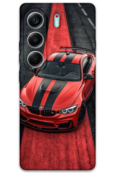 MRCİLETİSİM Tecno Camon 40 4g Case Hd Pattern Printed Back Cover - Red Bw