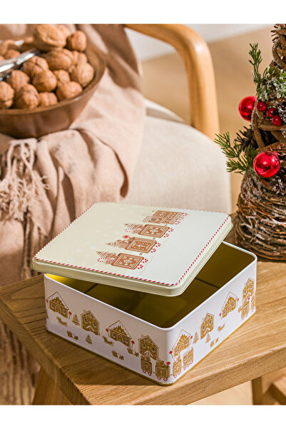 LC Waikiki Sparkling Choices from Shining Store | Christmas Themed Metal Storage Container 17 cm