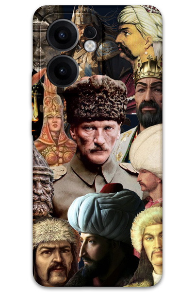 MRCİLETİSİM غطاء خلفي لهاتف اوبو رينو 13F 5G بنمط HD مطبوع - كبير التركين