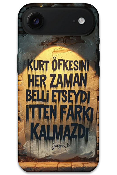 MRCİLETİSİM غطاء خلفي لهاتف iPhone 17 Air Pattern مطبوع - غضب الذئب