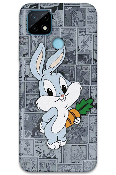 MRCİLETİSİM غطاء خلفي لهاتف Realme C21 بنمط HD مطبوع - BugsBunny 1
