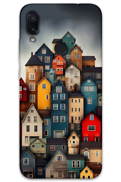 MRCİLETİSİM Xiaomi Redmi Note 7 Case Hd Pattern Printed Back Cover - Colorful...