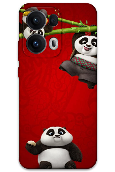 MRCİLETİSİM غطاء خلفي لهاتف اوبو رينو 13 برو 5G بنمط HD مطبوع - باندا