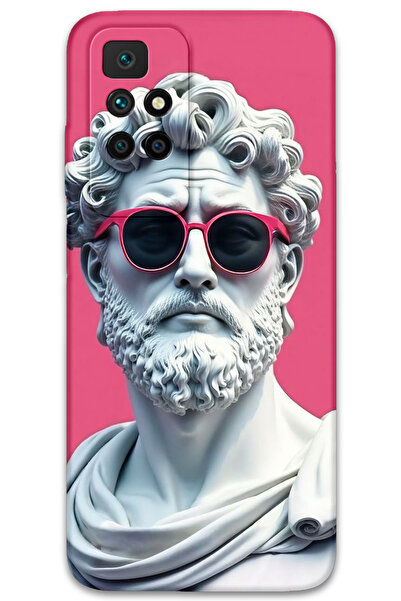 MRCİLETİSİM غطاء خلفي لهاتف Xiaomi Redmi 10 بنمط HD مطبوع - تمثال