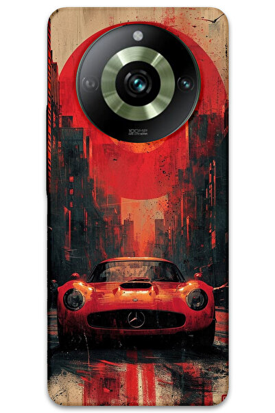 MRCİLETİSİM غطاء خلفي لهاتف Realme 11 Pro Plus بنمط HD مطبوع - مرسيدس حمراء