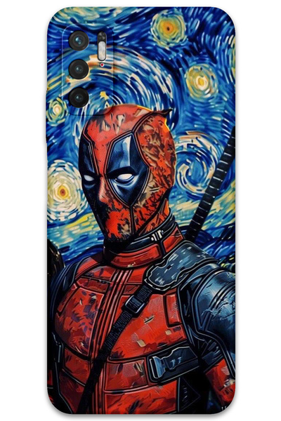 MRCİLETİSİM غطاء خلفي لهاتف Xiaomi Redmi Note 10 5G بنمط HD مطبوع - ديدبول