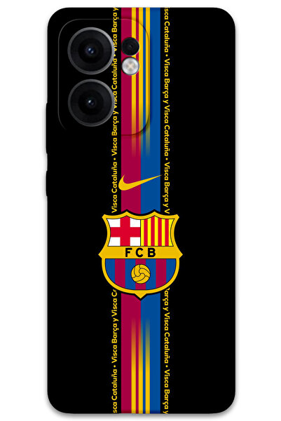 MRCİLETİSİM غطاء خلفي لهاتف اوبو رينو 13F 5G بنمط HD مطبوع - برشلونة