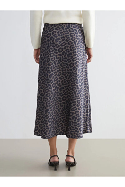 LC Waikiki LCWAIKIKI Classic Кафюрні Белі Ластіклі Леопар Десенлі А Кесі Сатен Етек