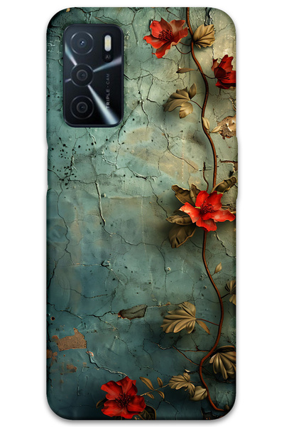 MRCİLETİSİM غطاء خلفي لهاتف اوبو A16 بنمط HD مطبوع - زهرة اللبلاب