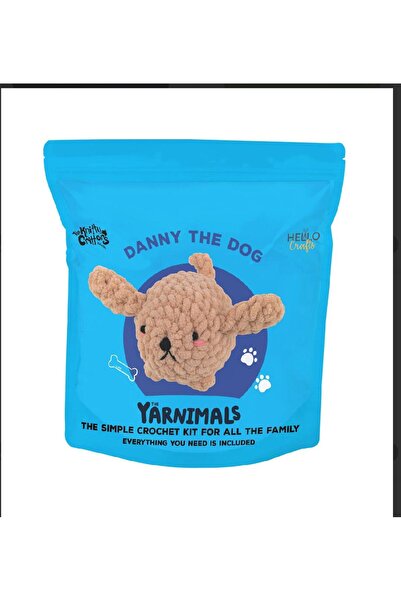 BALIM ÖRGÜ EVİ Easy Knitting Velvet Mini Amigurumi Kit Danny Thr Dog