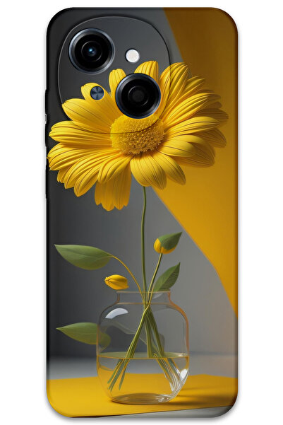 MRCİLETİSİM غطاء خلفي لهاتف تكنو سبارك جو 1 2025 بنمط HD مطبوع - زهرة الفانوس