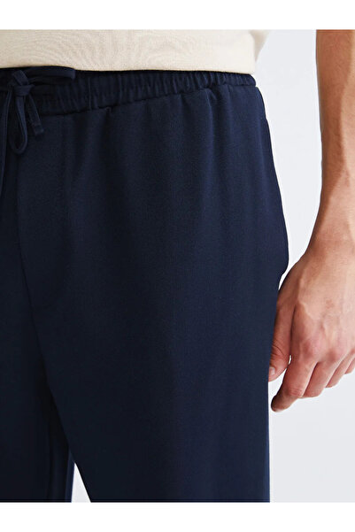 LC Waikiki Xside Navy Blue Elastic Waist Gabardine Men's Trousers