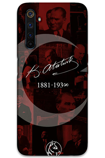 MRCİLETİSİM غطاء خلفي لهاتف Realme 6 Pro بنمط HD مطبوع - نجمة أتاتورك