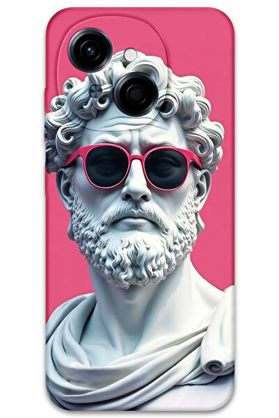 MRCİLETİSİM غطاء خلفي لهاتف Tecno Spark Go 1 2025 بنمط HD مطبوع - تمثال