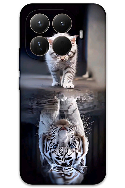 MRCİLETİSİM غطاء خلفي لهاتف Xiaomi Mi 15T بنمط HD مطبوع - انعكاس القطط