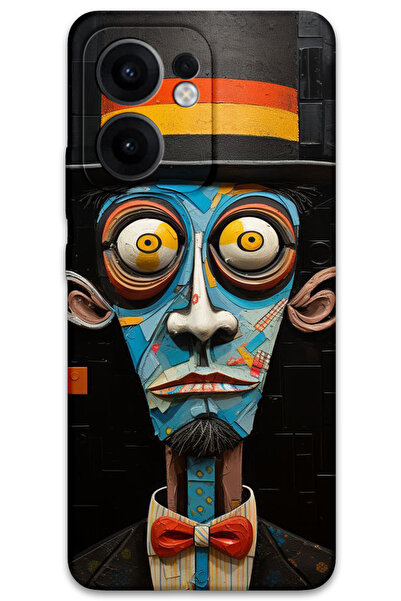 MRCİLETİSİM غطاء خلفي لهاتف أوبو رينو 13F 5G بنمط عالي الدقة مطبوع - صراخ صامت