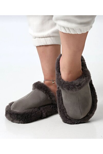 w white stars sports & wear Fl-11 Gray Winter Silent House Slippers