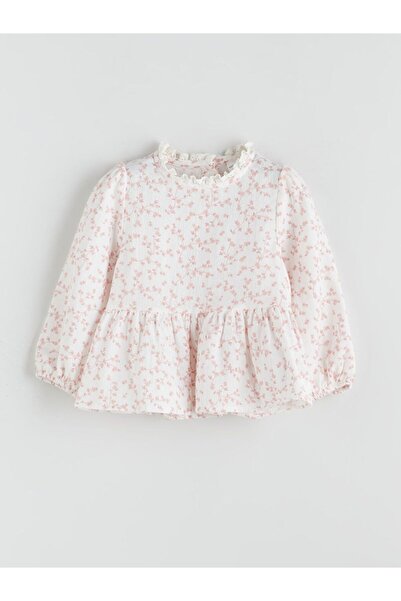 LC Waikiki LCW baby Bisiklet Yaka Çiçekli Kız Bebek Bluz