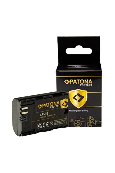 Patona Protect LP-E6 Battery 2400mAh for Canon EOS R/60D/70D/5D/6D/7D