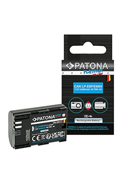 Patona Baterie Platinum LP-E6NH cu USB-C 2400mAh compatibilă cu Canon