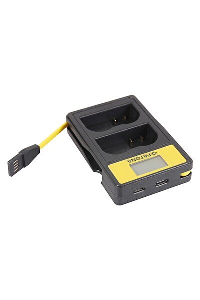 Patona Încărcător inteligent LCD cu dublă USB pentru 2 baterii Nikon EN-EL15