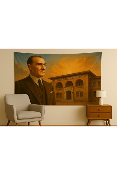 LUNA DİZAYN غطاء جداري بتصميم أتاتورك أنيتكابير، ديكور منزلي، غطاء جداري