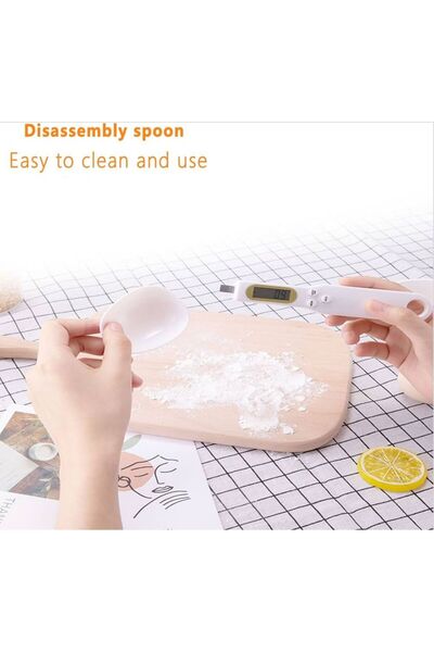 AR Electronic kitchen measuring spoon with accurate LCD display for dispensing coffee beans, milk, and flour