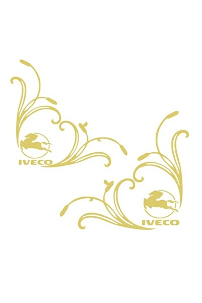 Oracal Set of 2 Iveco window or body stickers, left and right, 25cm, gold
