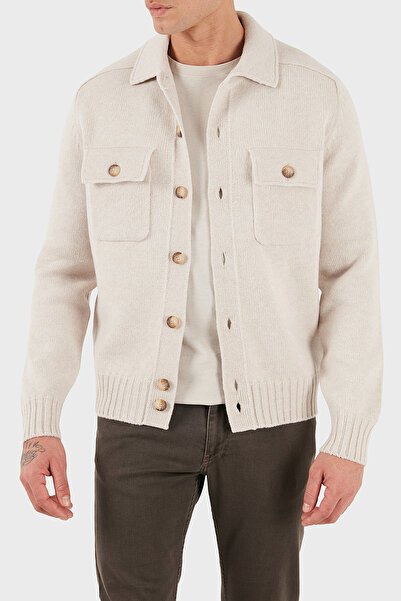 GRAN SASSO 100% Wool Regular Fit Buttoned Pocket Knitted Jacket Men's Jacket 13109 25079 054