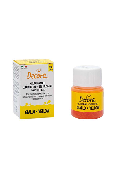 DECORA Colorant alimentar tip gel, Galben, 28 g