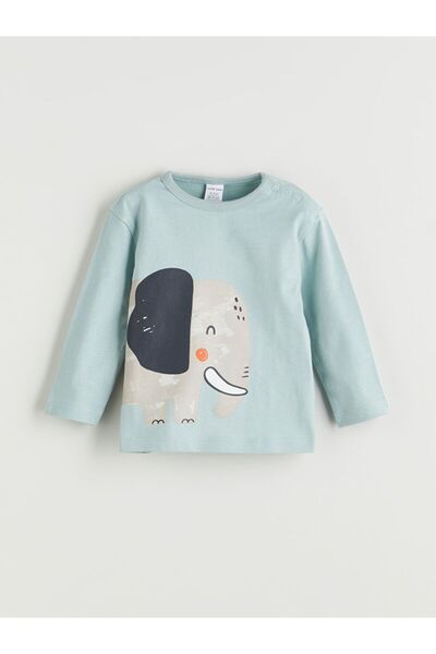 LC Waikiki Lcw Baby Crew Neck Printed Baby Boy Pajama Top