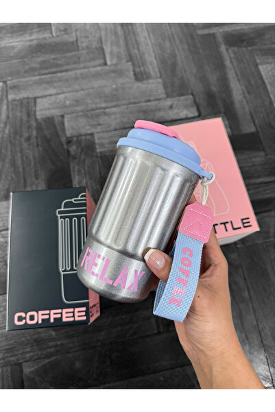 Relax Simple and fashionable double-drink coffee thermos mug men's and women's high-value stainless steel