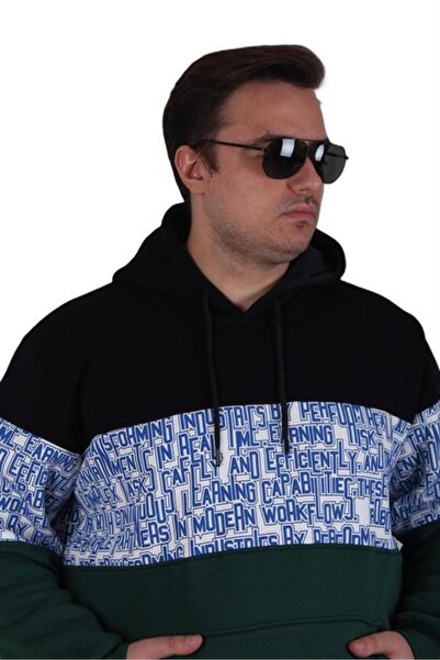 Starbattal Large Size Hooded 3Ip Sweat Transforming 25713 Navy Blue