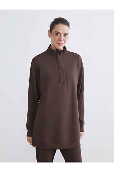 LC Waikiki Lcwaikiki Basic Mock Neck Women's Sweatshirt Tunic