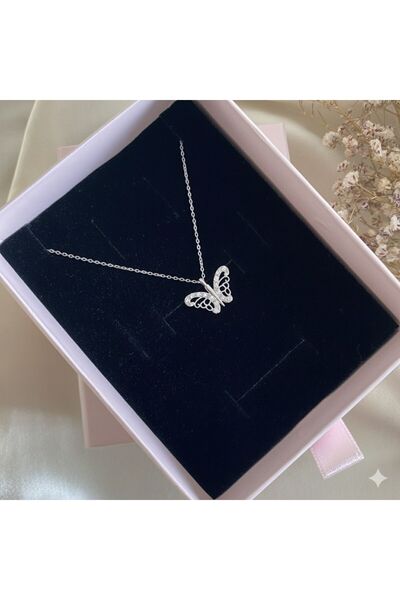 Lovera Jewellery 925 Ayar Gümüş Telkari Kelebek Kadın Kolye | Zarif Hediyelik...